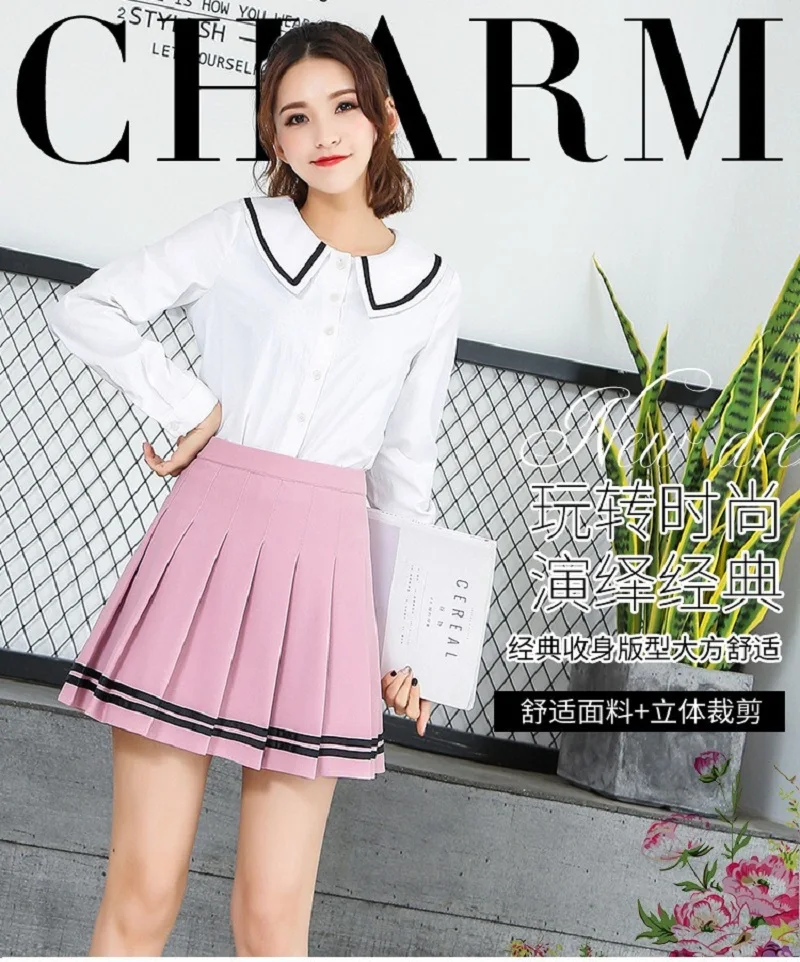 Preppy Girl Pleated Skirts Elastic Waist Summer Vintage Mini Skirts Korean Streetwear Spring Student Strips Designed Dance Skirt 2