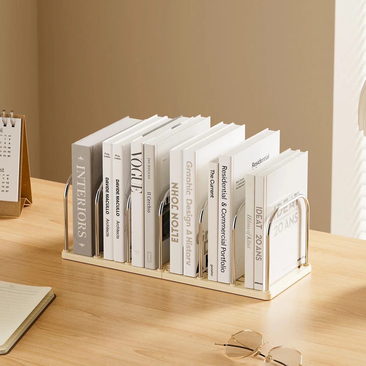 Desktop Book Organizer and File Holder - Stylish Home and Office Storage Solution
