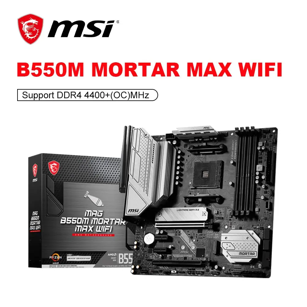 Msi Mag B550M Mortaio Wifi Nuova Scheda Madre Micro-Atx Ddr4 128G + Amd Ryzen 5 5600 R5 5600 Processore Cpu + Galaxy 8G 3200 8G * 2 Ram