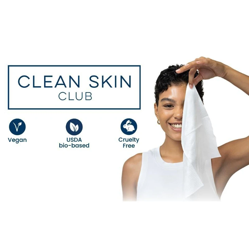 Clean Towels Disposable Face Towelette Makeup Remover Dry Wipes 50 Sheet 1 Box