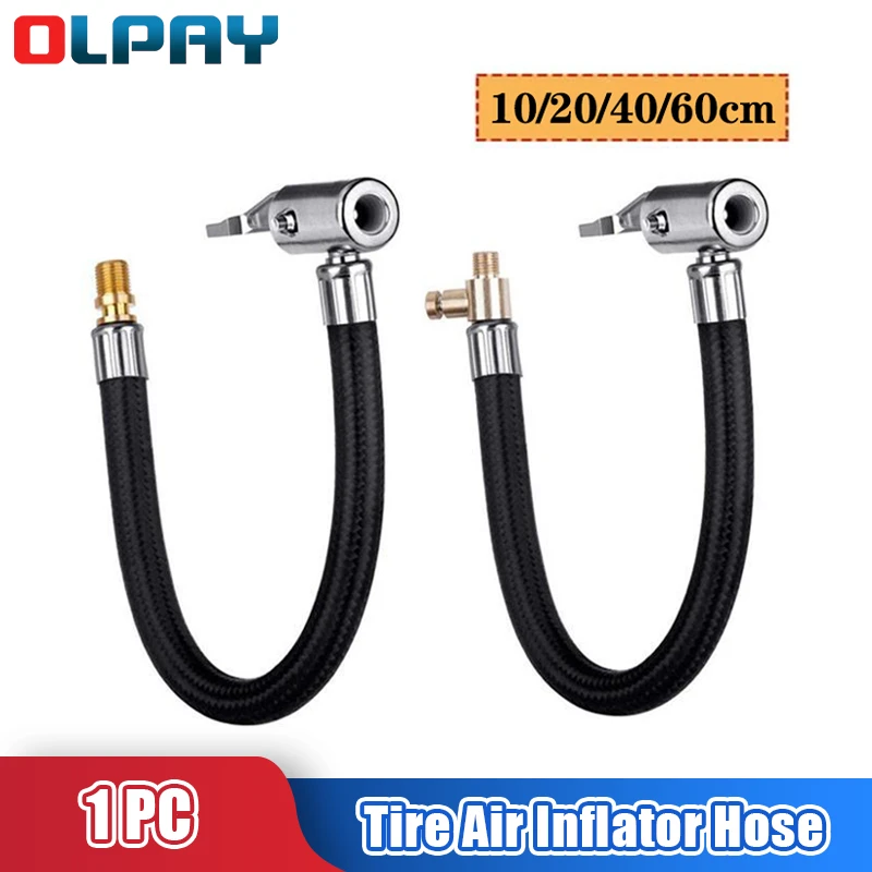 Tubo Di Gonfiaggio Pneumatici - 36cm In Gomma E Metallo - Per Bici, Moto E Auto - Diametro 10mm - Foto 14