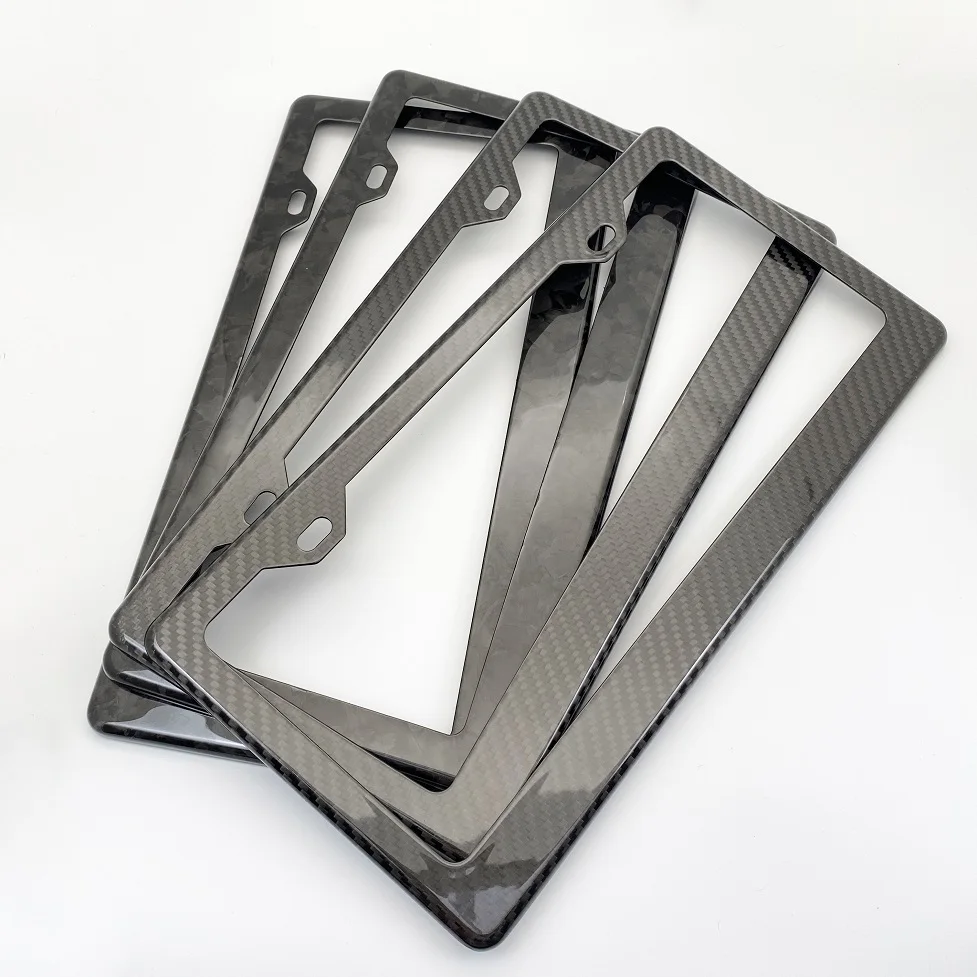 Carbon fiber American car license plate frame forged carbon fiber license plate frame car for Maserati