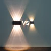 6LED Super Bright Solar Lights Up and Down Warm White Waterproof Outdoor for Garden Fence Wall Lamps for Home Decoration 2