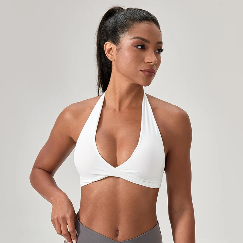 Sports Yoga Bra for Women Halter Neck with Stylish Back Design Sexy Gym Bra for Running Fitness Sports Bras Sports & Entertainment