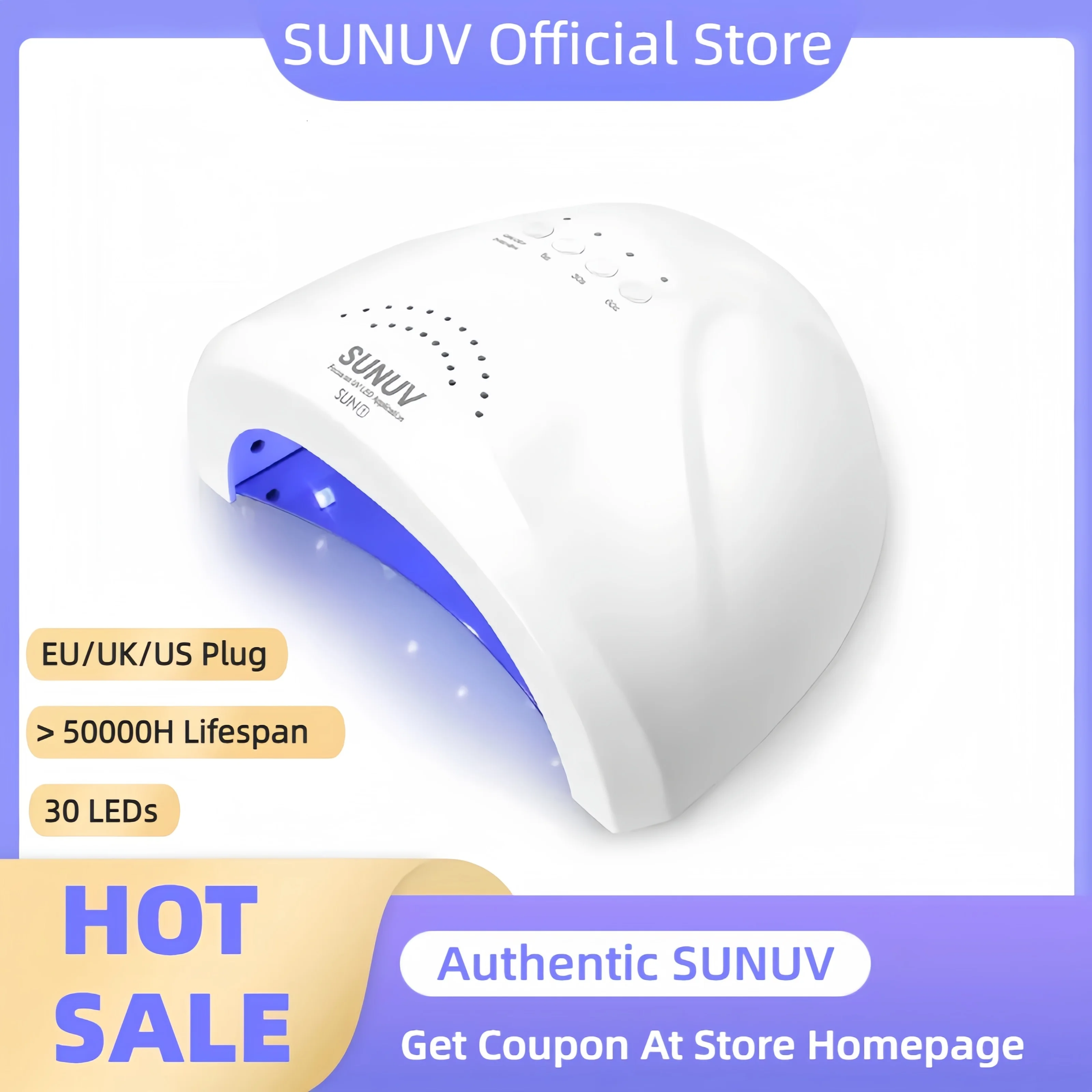 Lampe De Manucure UV/LED Nox 48W – 150W équivalent – Écran LCD – Rose – Neuf