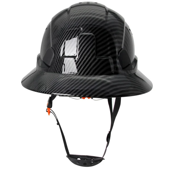 Full Brim Safety Helmet with Built in Goggles