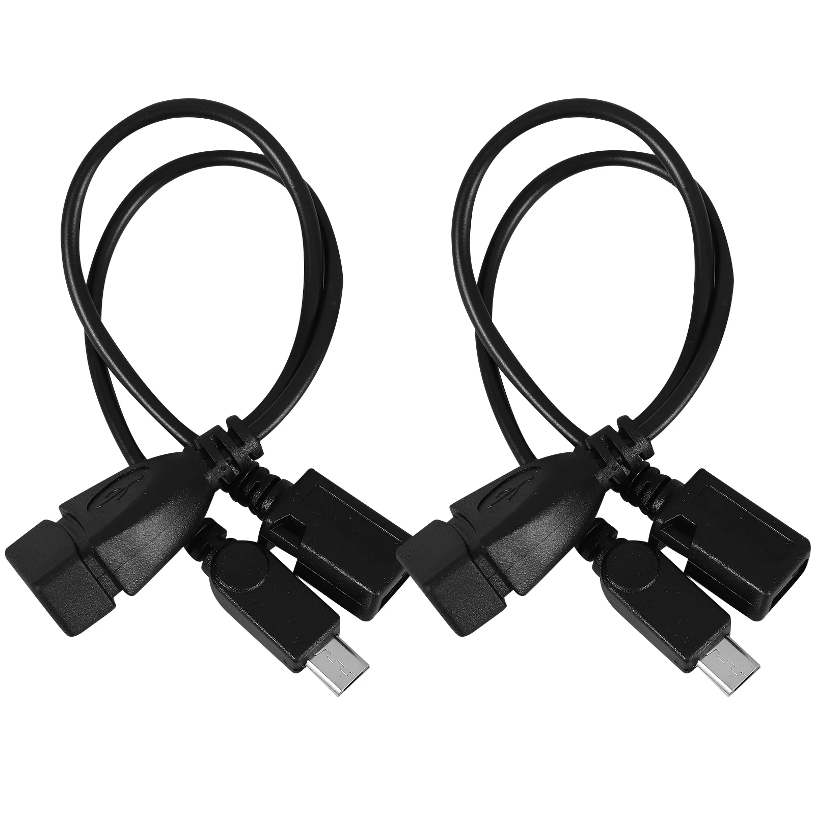 노트북 충전용 USB-A 변환 휴대폰 어댑터 케이블, OTG 마이크로 USB to 컨버터 충전 케이블, 2 개