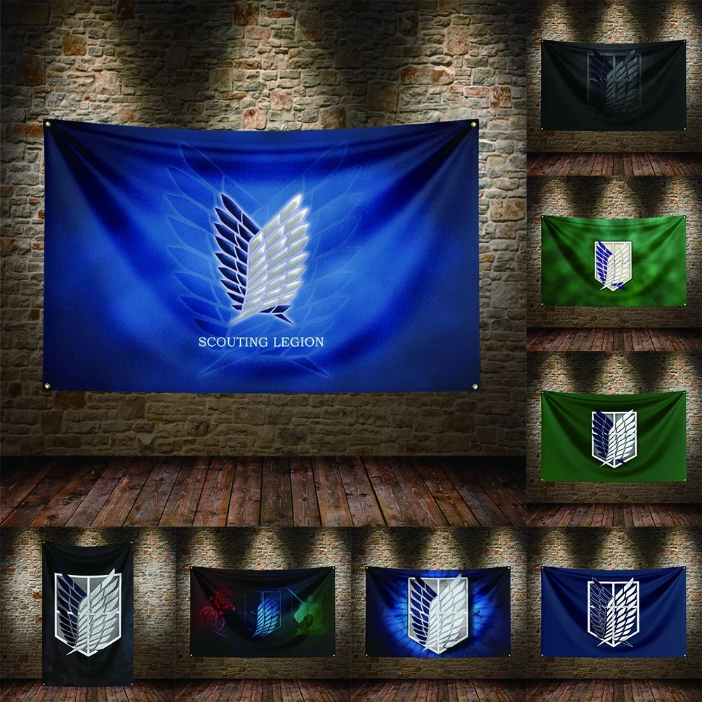 

3X5 FT Attack on titan Flag Polyester Printed Other Banner For Decor