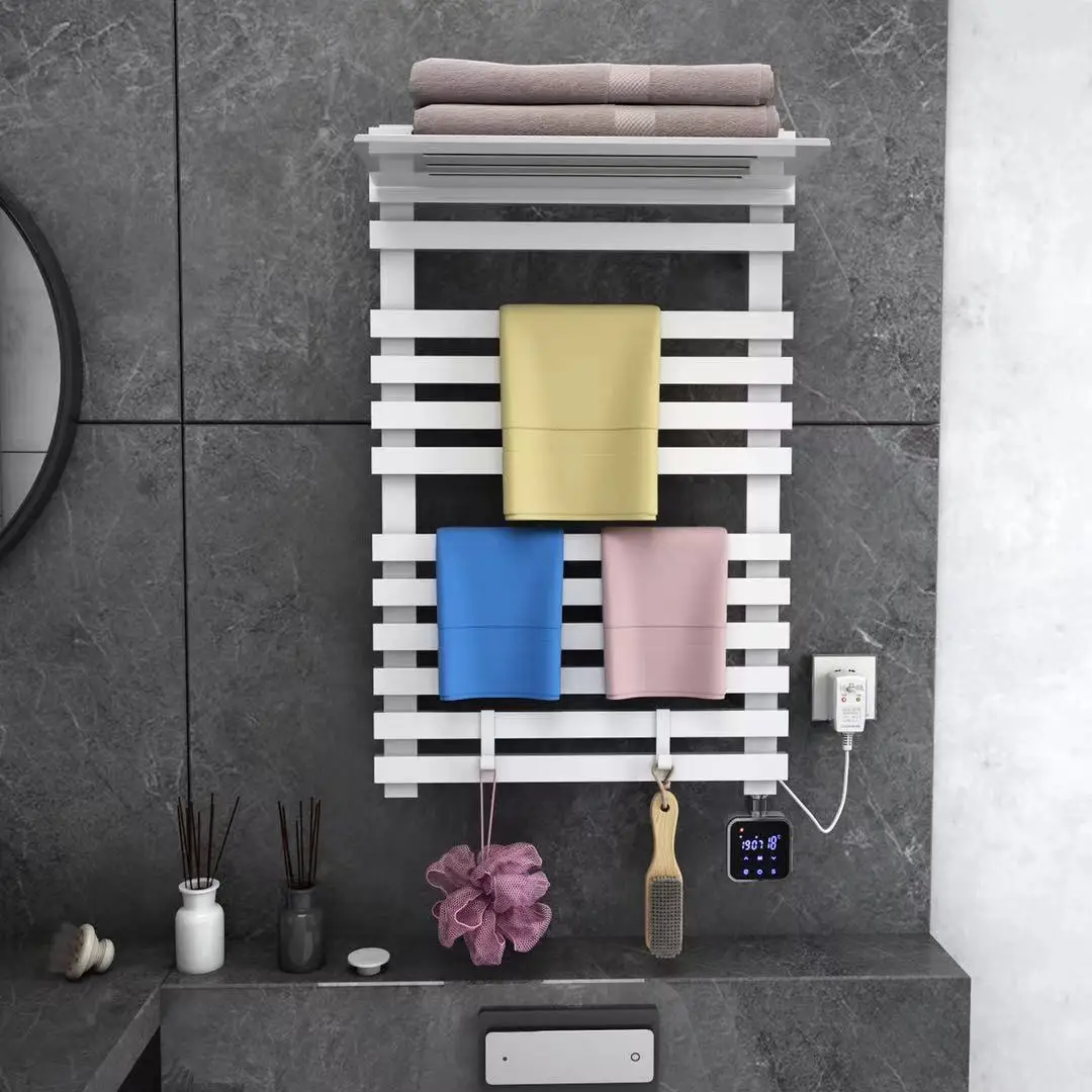 Intelligent Towel Warmer and Drying Rack Heated Towel Rack Holder Wall Mount Wifi Tuya App Heater for Bathroom Shelf