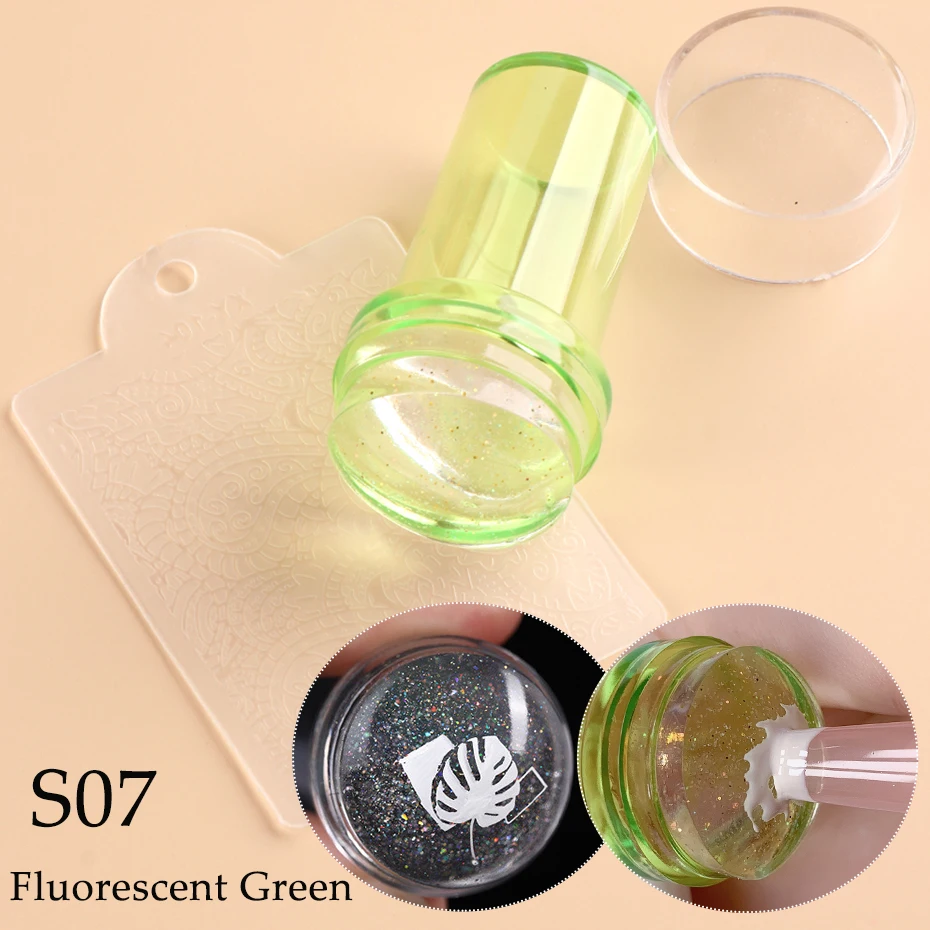 Transparent Silicone Nail Art Stamping Kit with Dual-Sided Stamper and Scraper for French Manicure Design