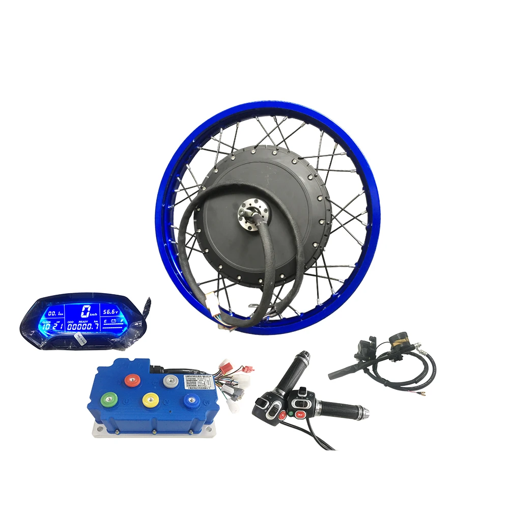 Super Power Electric Bike Conversion Kit with Battery, 72V 8Kw 8000W Motor, Electric Bicycle Part,