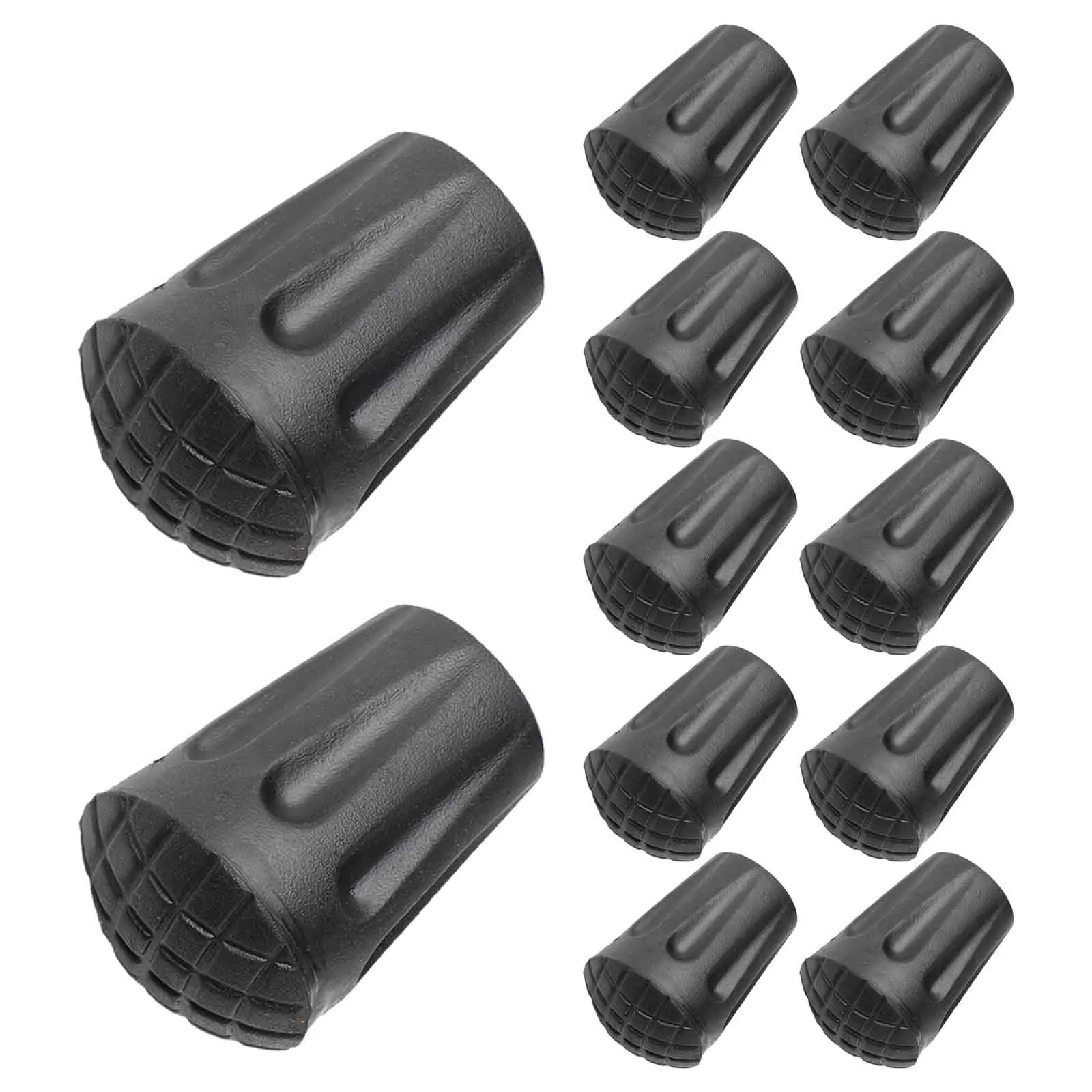 

Walking Stick Trekking Pole Tip 12pcs Easy To Install End Cap Rubber Tip High Performance High Quality Brand New