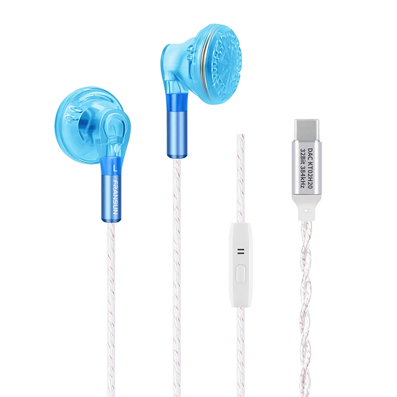 ตัวเลือกสินค้า หูฟัง HiFi หัวแบน 16 มม. แบบเสียบหู 3.5 มม. และ Type-C