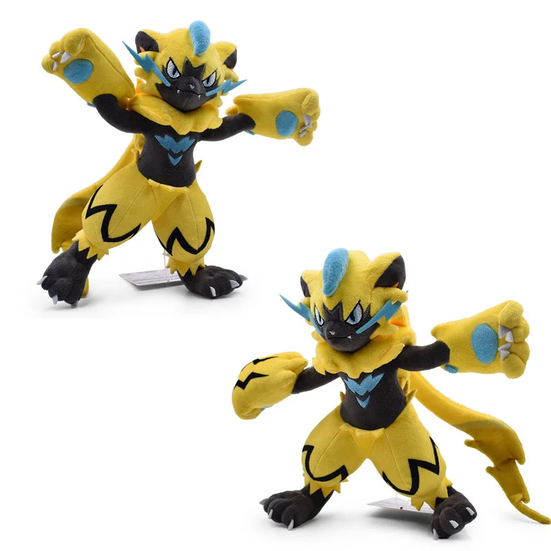 Pokemon Pocket Monsters Zeraora Electric Cat Peluche Bambola Action Figurine Da Collezione Modello Anime Giocattoli Figure Regalo