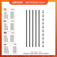 VEVOR Deck Balusters Metal Deck Spindles 16/10/26/51 Pack 44 /32.25 inch Iron Stair Railing Building & Hardware Home & Garden 1