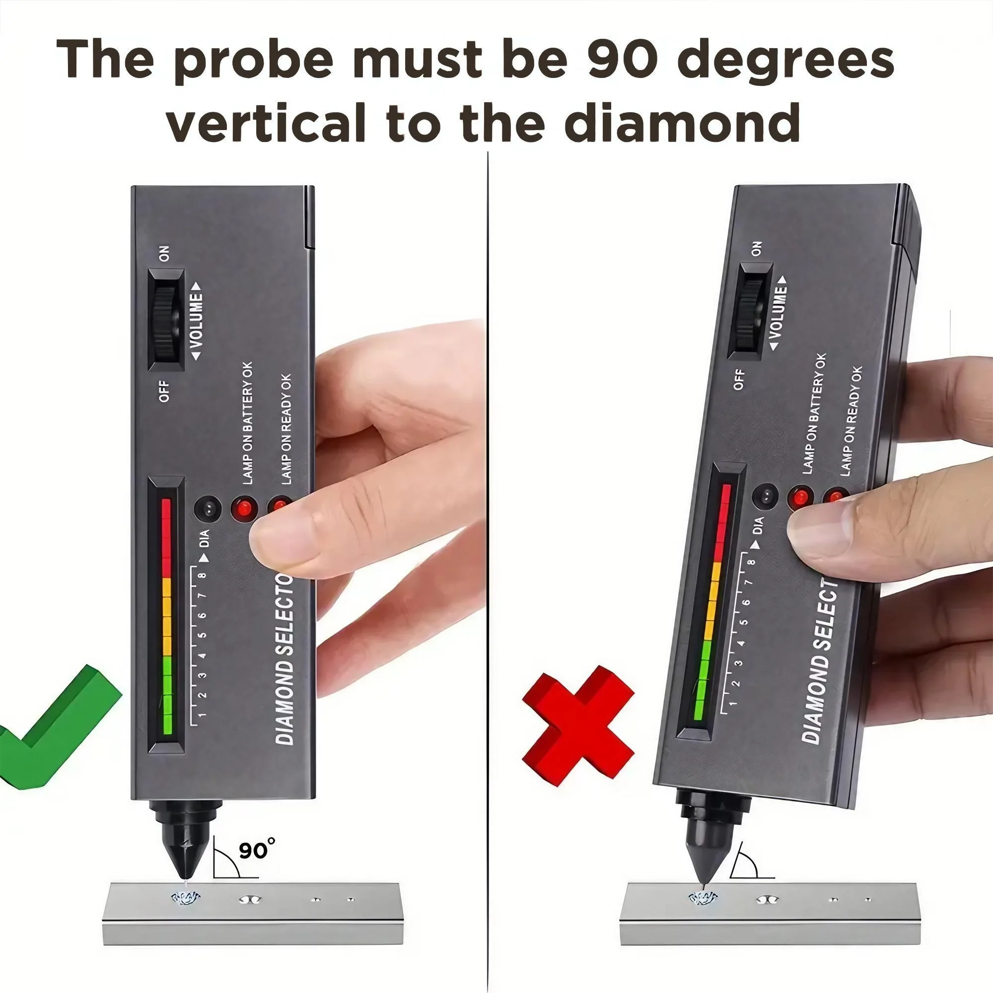 Diamond Tester-Portable Electronic Gem Tester Pen for Jewelry Jade Ruby Stone Identification and Hardness Testing diamond tester hardness tester