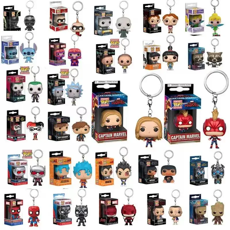 Funko Captain America Inro Man Deadpool Spider Man Thanos Thor Portachiavi Giocattoli Bambola In Vinile Figure Giocattolo Da Collezione Miglior Regalo