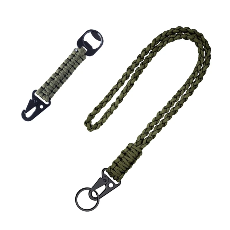 2 Pcs Paracord 키 체인 헤비 듀티 로프 Paracord 매는 밧줄 키 체인 캠핑 도구
