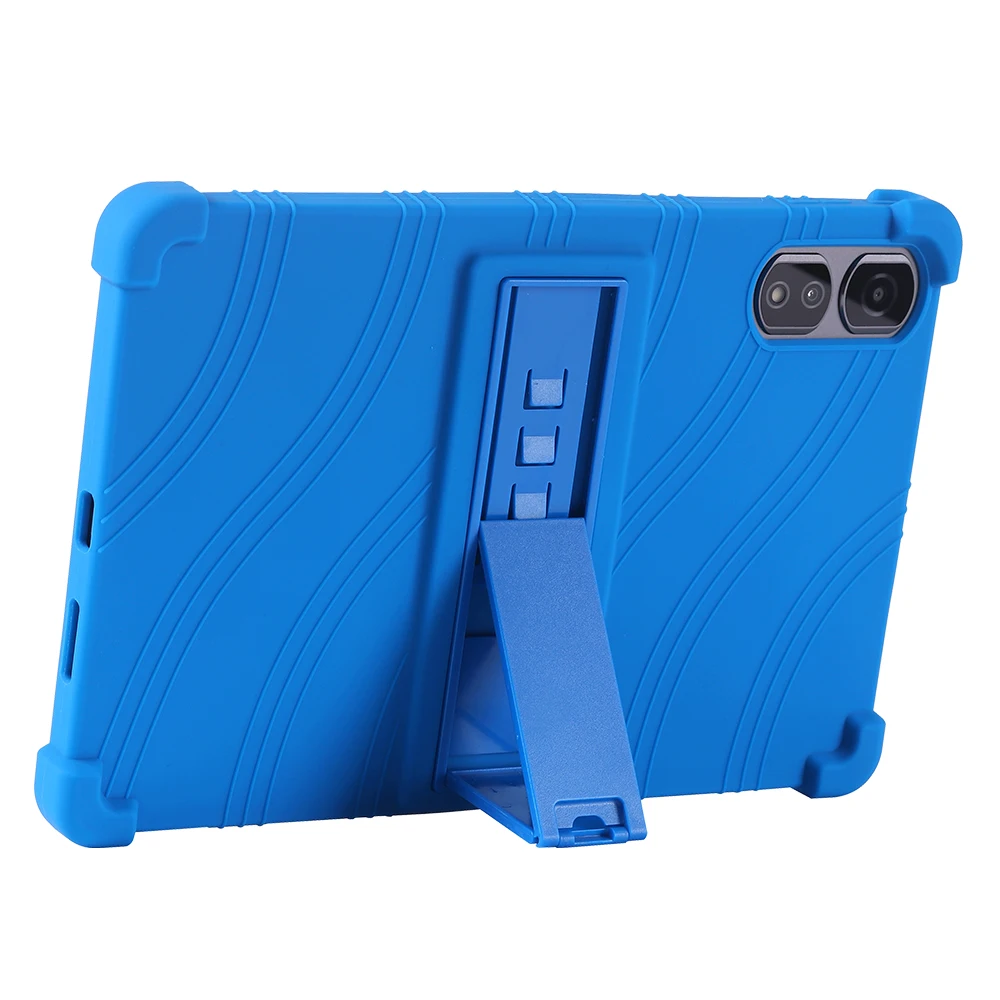 Durable Shockproof Silicone Tablet Cover with Adjustable Stand and Kids Safe Design