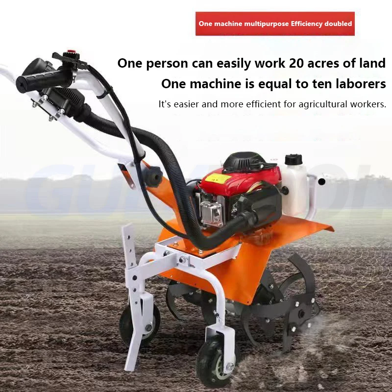 Rotační pěstitel benzín micro-cultivator tilling půda a kypření půda  pěstitel malý nouzové přistání rotační pěstitel tilling