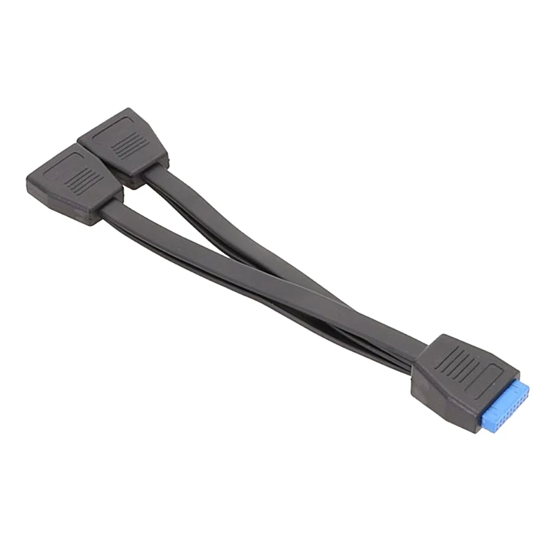 USB 19Pin/20Pin Splitter Cable for Motherboard Expansion Cable USB3.0 19Pin 1 to 2 Splitter 20CM Dropship cablecc usb 3 0 motherboard 19pin 20pin to usb 3 0 female dual ports extension cable cord 20cm