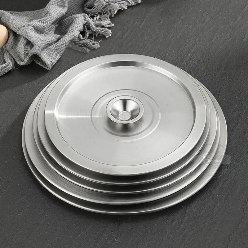 Stainless Steel Pot Lid 20/22/24cm Universal For Pots Round Wok Household Kitchen