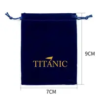 Carol Heart Titanic Blue Pendant Necklace 4
