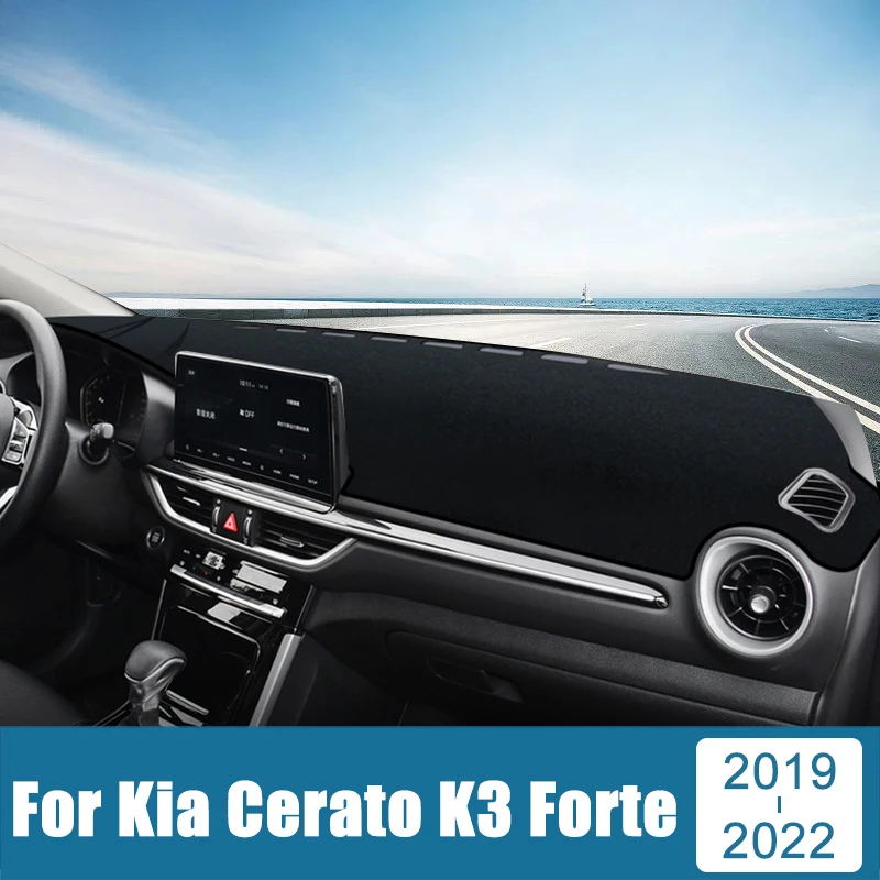 

For Kia Cerato K3 Forte 2019 2020 2021 2022 Car Dashboard Cover Avoid Light Pad Sun Shade Case Anti-UV Carpets Non-Slip Mats