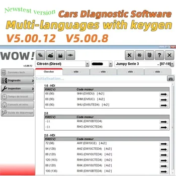 WOW V5.00.12 WOW 5.00.8 R2 Software diagnostico con Kengen Per dati di riparazione software multidi diagnostici per auto Tcs