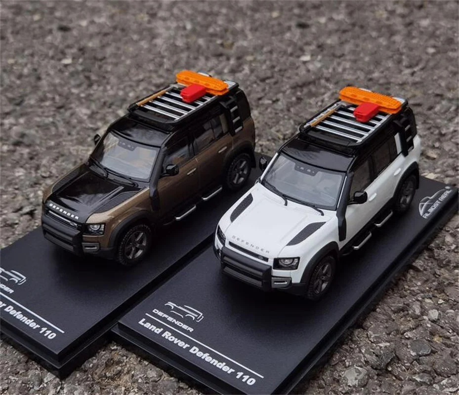 

Almost Real 1/43 for Land Rover Defender 110 2020 Diecast Car Model Kit Version Brown/White Gift Toys Hobby For collection