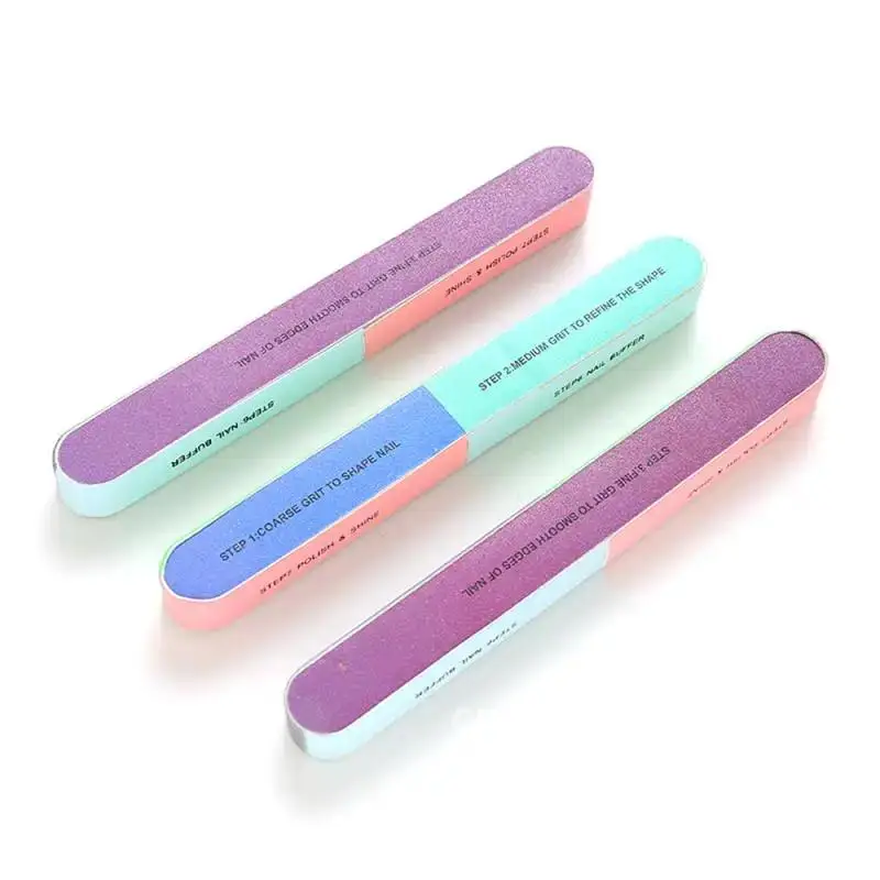 

NEW High Quality Creative Nail Tool Six-sided Polishing File Sanding Sand Nail File Printing Accessoires Buffer