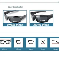 Lunettes de soleil polarisées à monture noire pour hommes et femmes, lunettes de conduite en argile, lunettes de soleil de pêche, UV400, nouveau 3