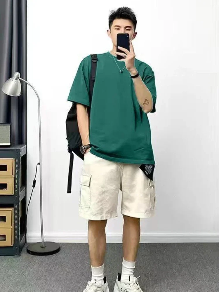 thumbnail image 1 of Conjunto de pantalones cortos para hombre sin logotipo, sudadera, chándal, oferta, conjunto de camiseta y pantalones cortos para hombre emo juvenil, tendencia 2024, disfraces, 1 of 5