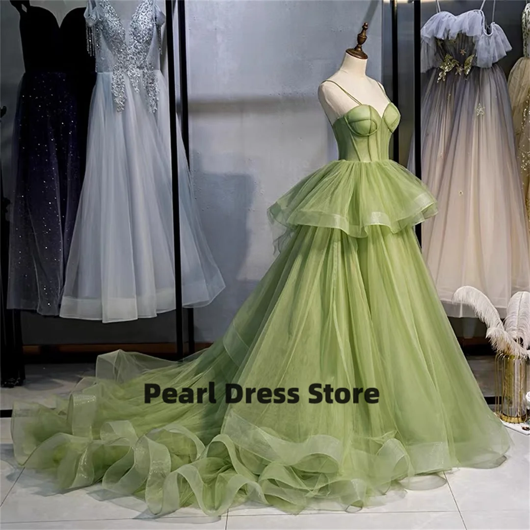 Sweetheart Sharon Happy Prom Evening Dress Chiffon Cocktail Party Dress Women's Party Wedding Evening Party Green Dress