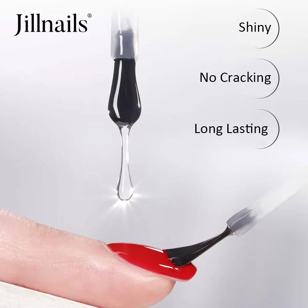 Jillnails No Wipe Top Coat UV Nail Gel  Polish Non Sticky Topcoat 10ml 3
