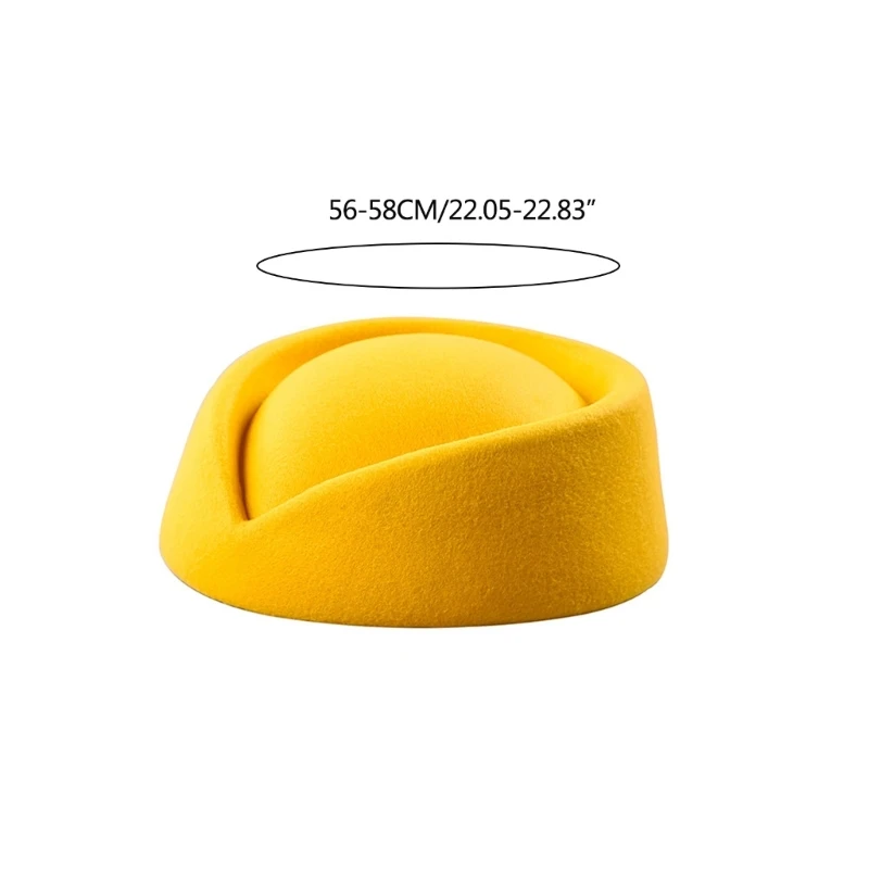 Fashion Hat Beret Hat Caps Airline Stewardess Flight Attendant Vintage Looking Hat Uniform Stewardess Pillbox Teardrop