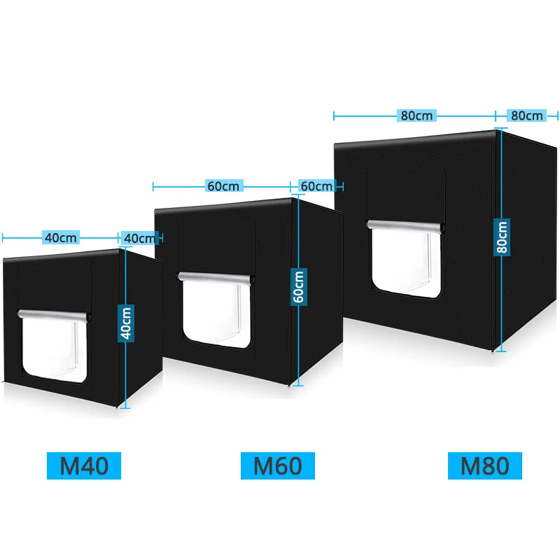Travor Light Box 40 60 80cm Portable Softbox With 3 Colors Background For Photography