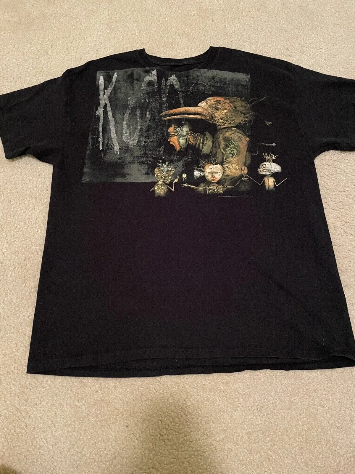 T-Shirt Vintage Korn Band Untuntled Album 2007 Nero Lg