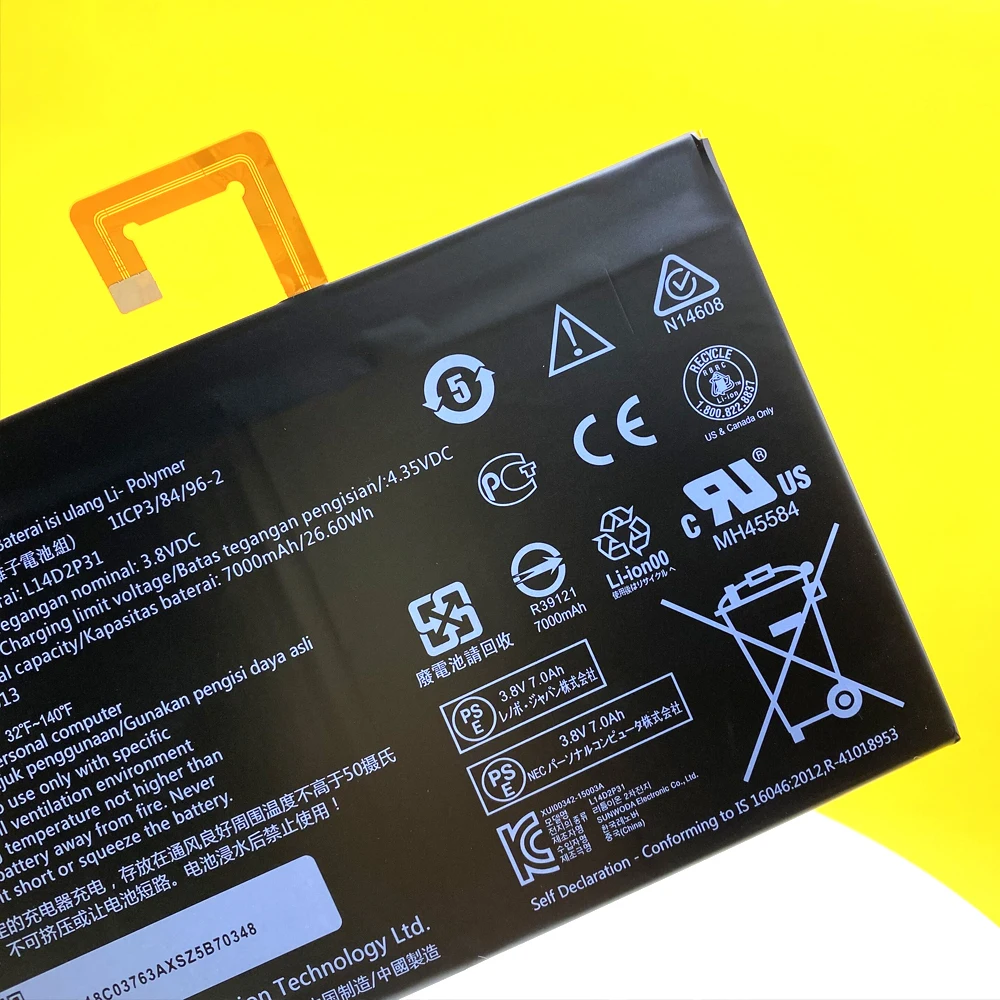 Новинка 100% года, 7000 мАч, L14D2P31, аккумулятор для планшета Lenovo Tab  2, задняя фотография с номером отслеживания | AliExpress