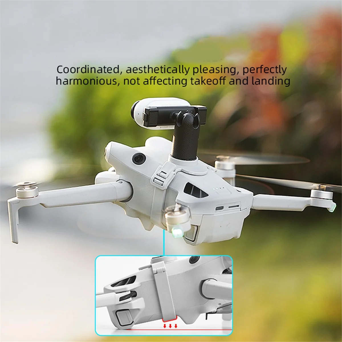 DJI 미니 4 프로용 상단 장착 브래킷, 파노라마 스포츠 카메라 어댑터 베이스, 다기능 액세서리