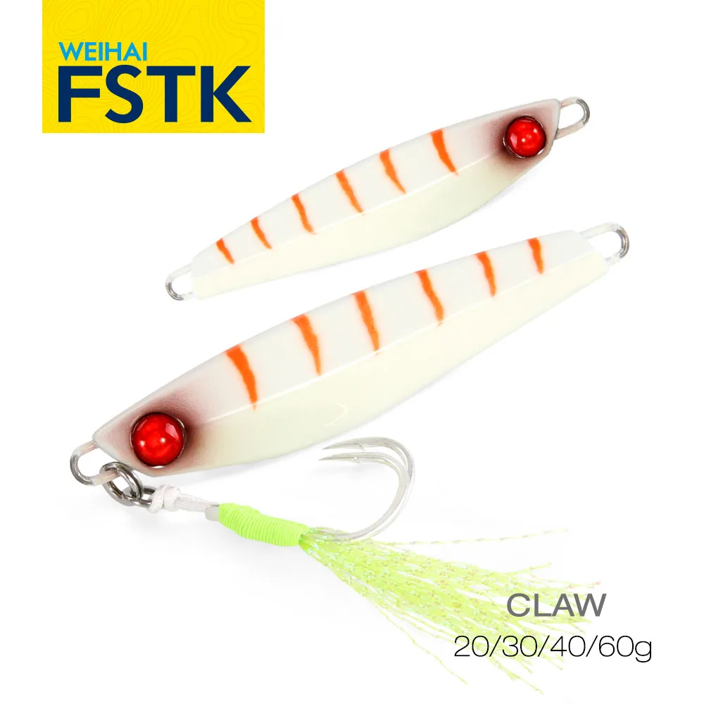 FSTK Jigging Lockt Off Shore Angeln Locken 20G 30G 40G Langsam Metall Jig Künstliche Köder Casting Jigging löffel Angelgerät