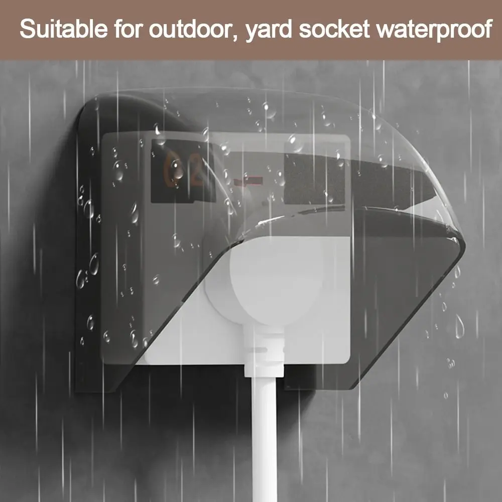 Description Picture 3 of item86 Type Switch Protective Cover Outdoor Socket Waterproof Box Bathroom Power Outlet Supply Rainproof Cover Box Protection Socket
