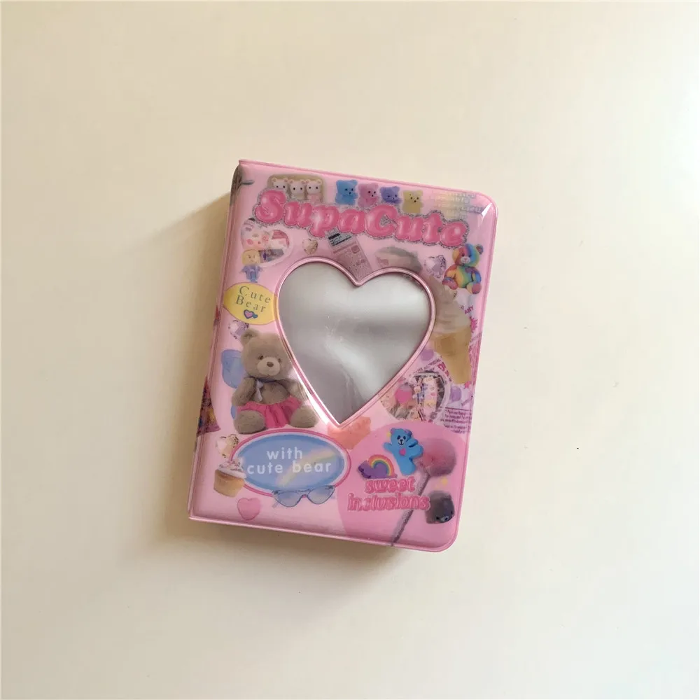 40 Tasche 3 Pollici Ins Pink Blue Photo Album Photocard Holder Square Hollow Idol Card Holder Collect Book Album