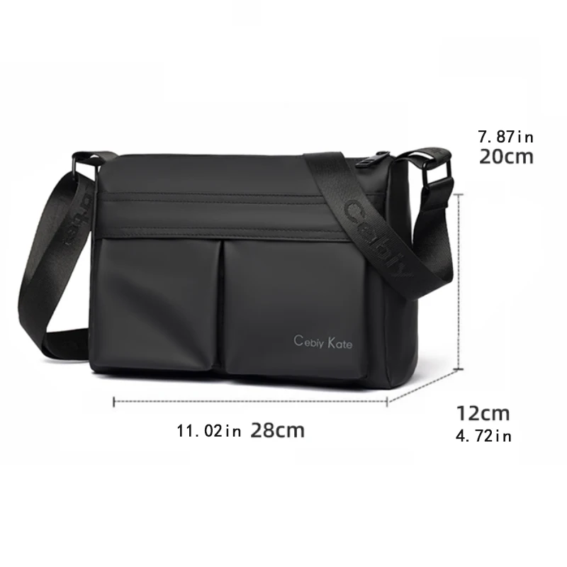 Men's crossbody bag with adjustable shoulder straps, spacious main compartment - travel and commuting bag - durable daily crossb