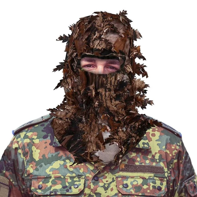 Leaf Camouflage Head Cover Halloween Costume Head Cover Hunting Supplies  Camo Hunter Hunting Head Neck Hat Accessories For Men - AliExpress