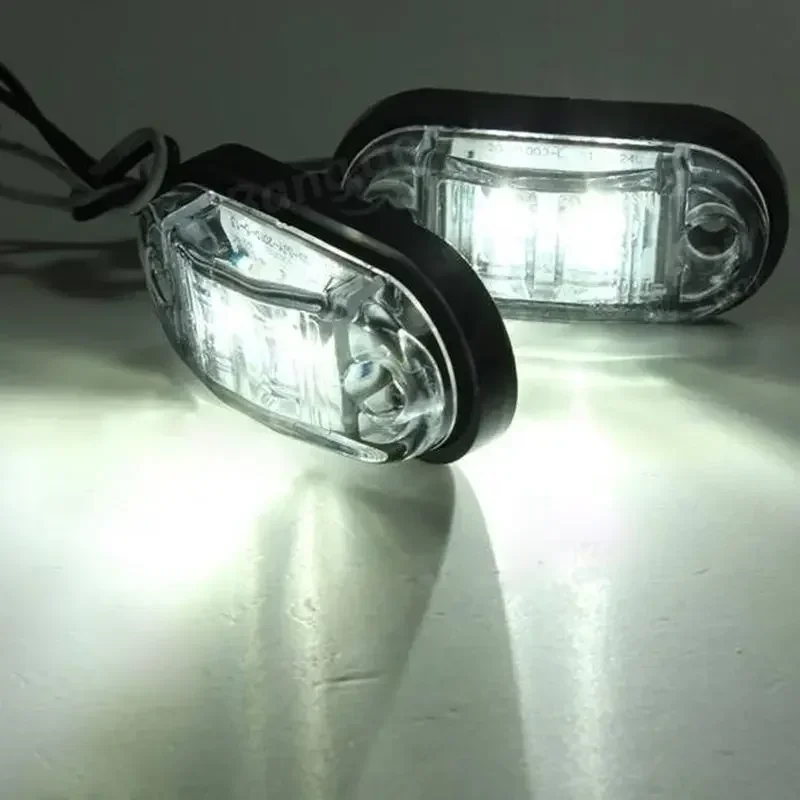 LED Clearance Trailer Caravan Side Marker Lights Tail Set Waterproof Plastic 2pcs
