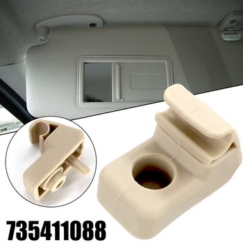 1Pc Beige Auto Sun Visor Clip Hook Bracket Hanger Replacement Sun Visor Holder Mount 735411088 For Fiat Grande Punto 1