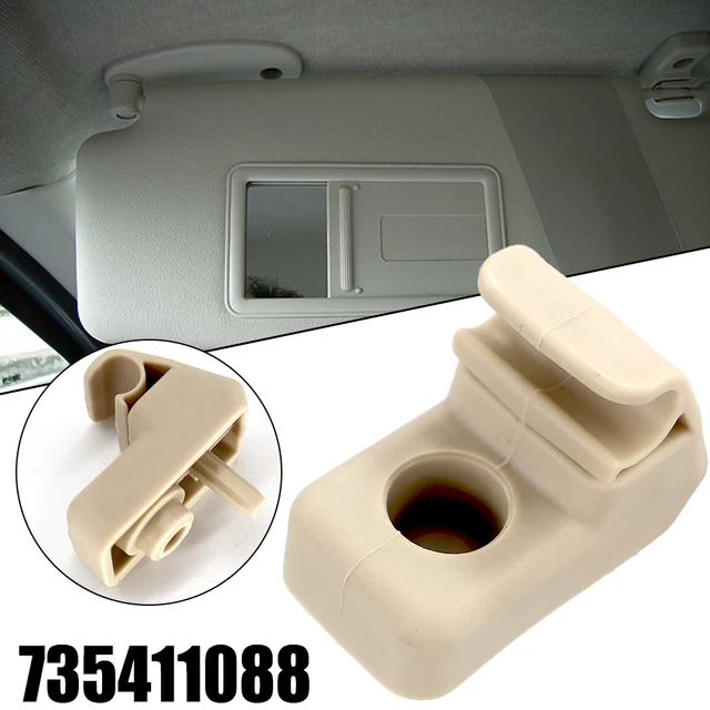 1Pc Beige Auto Sun Visor Clip Hook Bracket Hanger Replacement Sun Visor Holder Mount 735411088 For Fiat Grande Punto 1