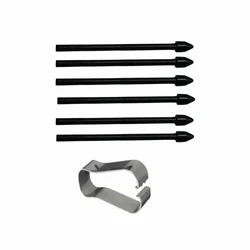 Enhanced Stylus Pen Replacement Tips - Set of 6 Durable Touch Nibs (Black)