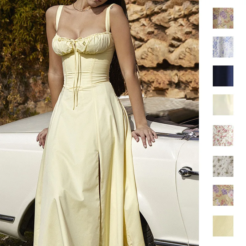 2024ss sexy halter waist waist dress